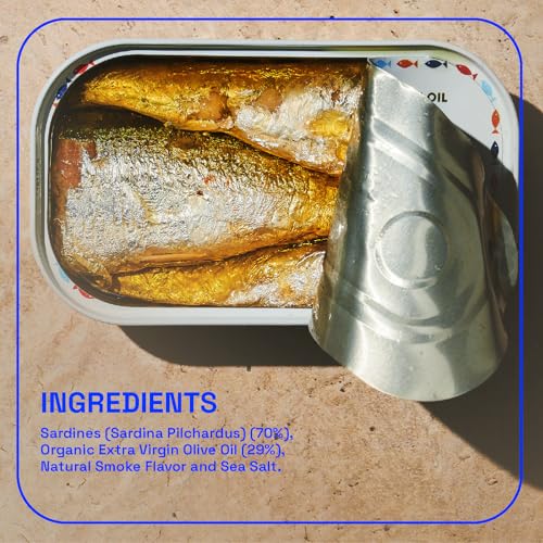 Image of BELA Wild Caught Portuguese Sardines - Lightly Smoked & Marinated in Extra Virgin Olive Oil | 4.25 Oz (Pack of 12) | All Natural, High Protein, Hand Selected, Sea Salted, & Omega 3 Rich