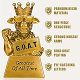 Pyoimmne Goat Trophy, 7" Muscle G.O.A.T. Resin Award, Funny Trophies for Fantasy Football, Sports Competitions, Trophy for Adults, Friends, Winners, Best Player, Coworkers, Encouragement Gift