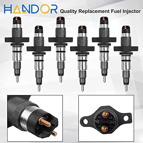 Handor Diesel Fuel Injectors Set Compatible with Dodge Ram Truck Commins 5.9L 2004 2005 2006 2007 2008 2009 Replacement# 0445120238 0986435505 5135790AD (Pack of 6)