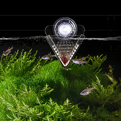 WEAVERBIRD Cone Red Worm Feeder Acrylic V-Shape Shrimp Fish Tank Feeding Cup with Suction Cup - Image 7