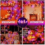 Gcstnn Halloween Decorations Fairy Lights, 9.84FT 30LED Orange+Purple String Lights IP65 Waterproof Battery Operated with 6h Timer, for Halloween,Porch,Autumn,Window,Fall Decoration-Green Box/Wire - Image 6