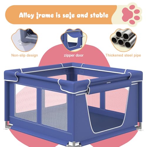 besuhot Caneta para filhotes de cachorro 106 × 106 cm, cercadinho com portão para filhotes, cães peq