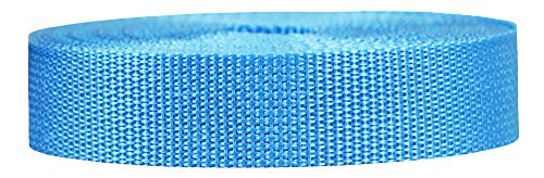 Strapworks Lightweight Polypropylene Webbing - Poly Strapping For Outdoor Diy Gear Repair, Pet Collar, Crafts - 1 Inch X 10 Yards - Powder Blue #TOP9
