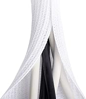 Vista 9 de Paquete de 2 fundas para cables blancas de 5 pies - 1 pulgada, organizador de cables para escritorio PC TV computadora, protector de cables cubierta