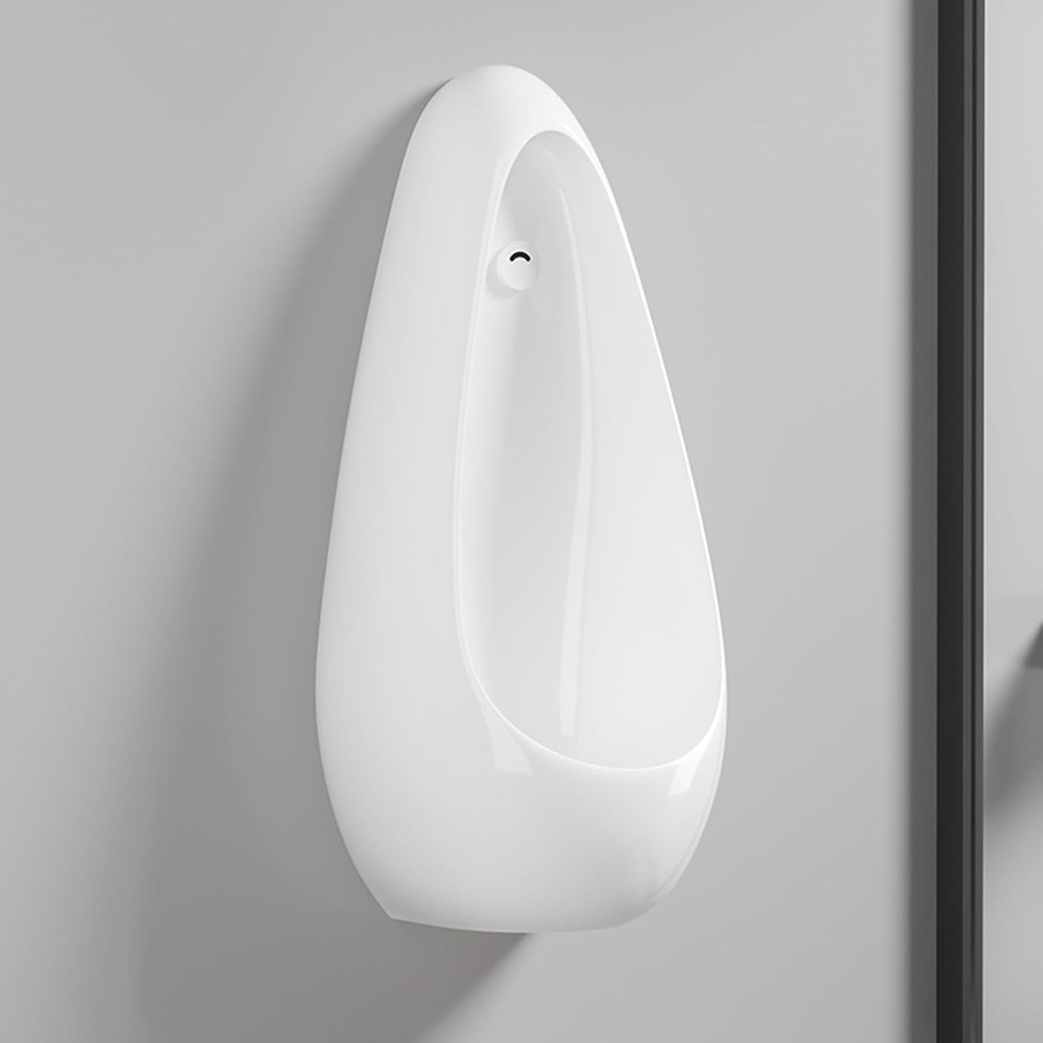Wall Mounted Men’s Ceramic Urinal with Intelligent Sensor Flush, Anti-Odor & Splash-Proof Design, Space-Saving Toilet Solution for Commercial Bathrooms, Hotels & Schools