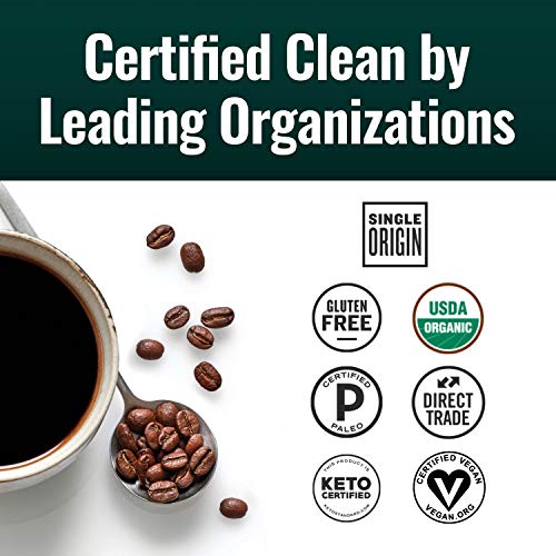 Natural Force Clean Coffee Dark + Medium Roast Bundle - Organic, Mold Free, Whole Bean Coffees Tested For Toxins And Powered By Purity – Great Taste + Aroma - 2X 12 Ounce Bags #TOP2