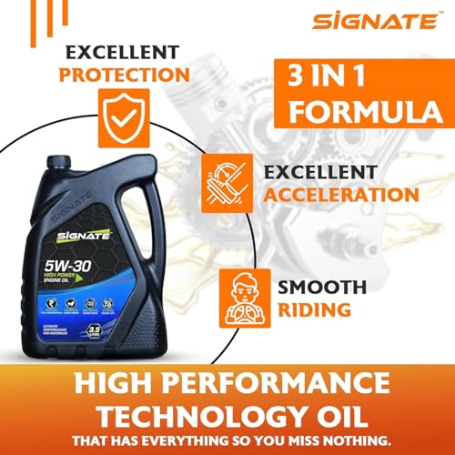 Image of Signate Car Engine Oil for Petrol, CNG and Diesel Car 3.1L, Anti-Wear Engine Oil for Reduced Maintenance Cost, 3.1L