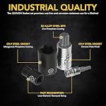 LEXIVON Master Torx Bit and Socket Set, Premium S2 Alloy & Cr-V Steel | 25-Piece, Bit Socket T8-T60 & E-Torx E4-E22 | Heavy-Duty Storage Case (LX-148)