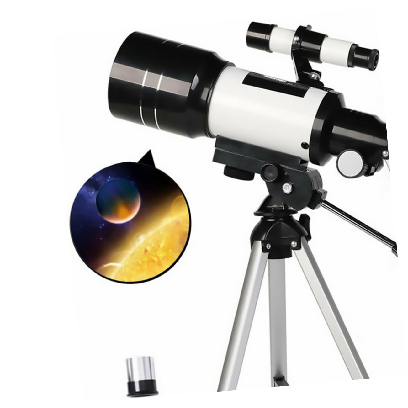 Gadpiparty Telescopio De Observación De 150x y Clip para Teléfono Telescópico para Exteriores