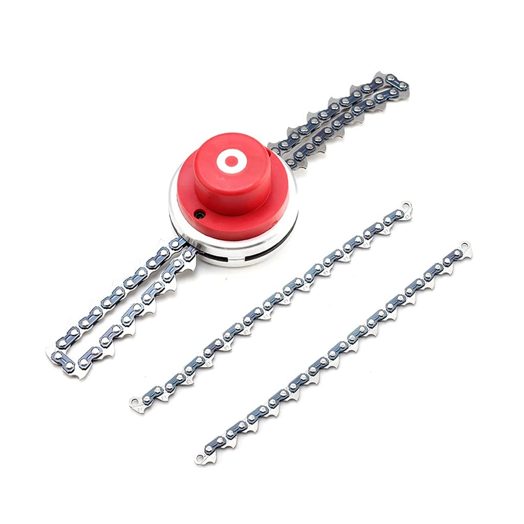 Trim Boss Lawn Mower Head Lawn Mower Chain Weed Trimmer Head Grass Brush Cutting Weeder Weeder Blade Outdoor Gardening Tool Universal Universal Mower Chain Mower Chain (Color : Red)