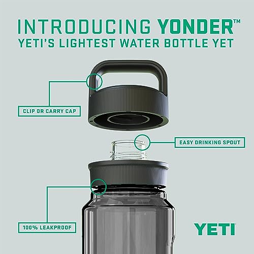 Image of YETI Yonder Water Bottle with Yonder Chug Cap, Lightweight, Leakproof and BPA-Free