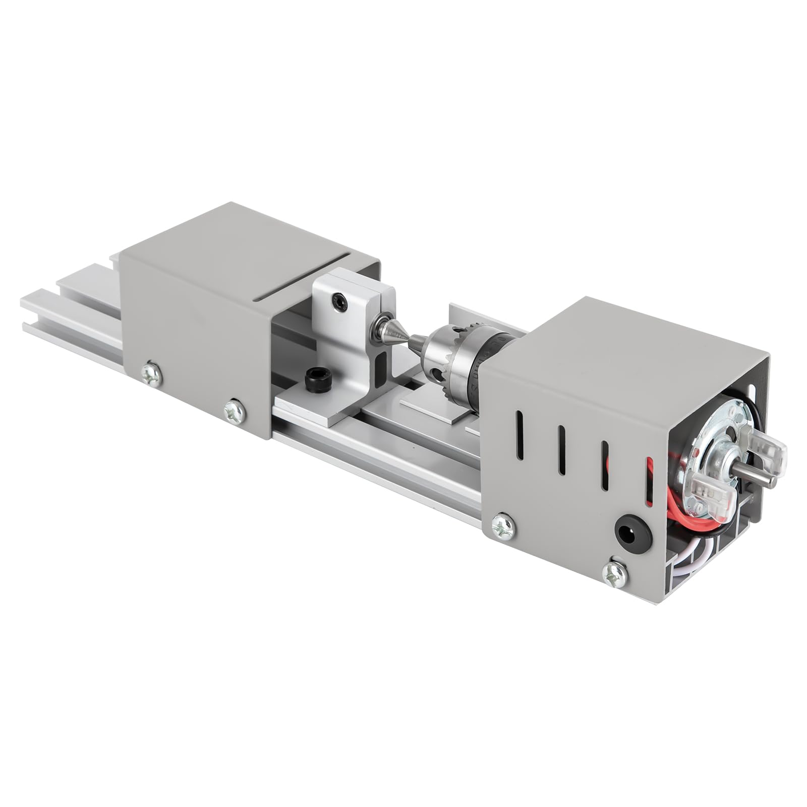 Holz-Drehmaschine mit 220V auf DC12-24V Spannungswandler, 7 Geschwindigkeiten Einstellbar, 6 Klingen, 96W 4000-9000rpm Mini DIY Fräsen Werkzeug, Perlen Holzbearbeitung,Poliermaschine, Drehbank