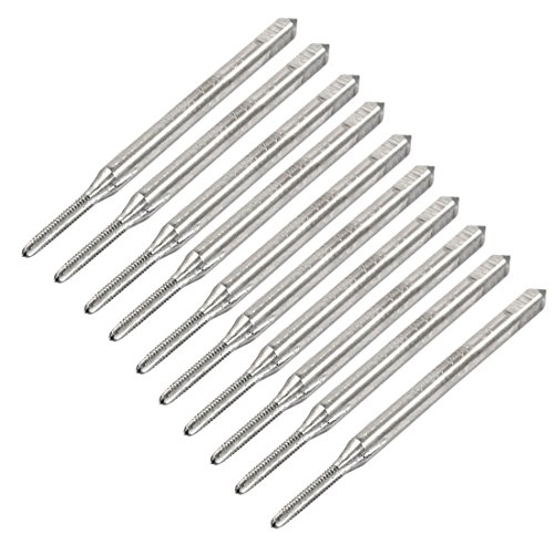 Aexit 10 Pcs Wrenches Square Head HSS 1.4mm 3 Flutes Machine Screw Adjustable Wrenches Thread Tap