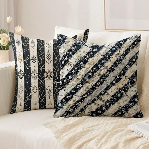 Housse coussin 65x65 imperméable et double face à motif géométrique - 3