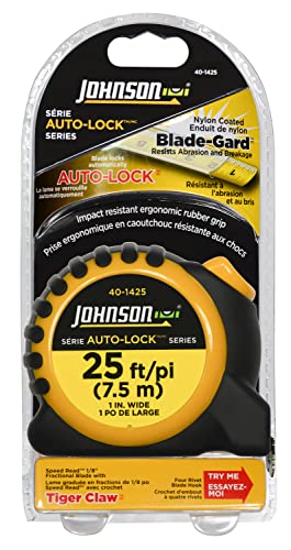 Cinta métrica Johnson Level & Tool 25 pies x 1 pulg Auto-Lock miniatura 3