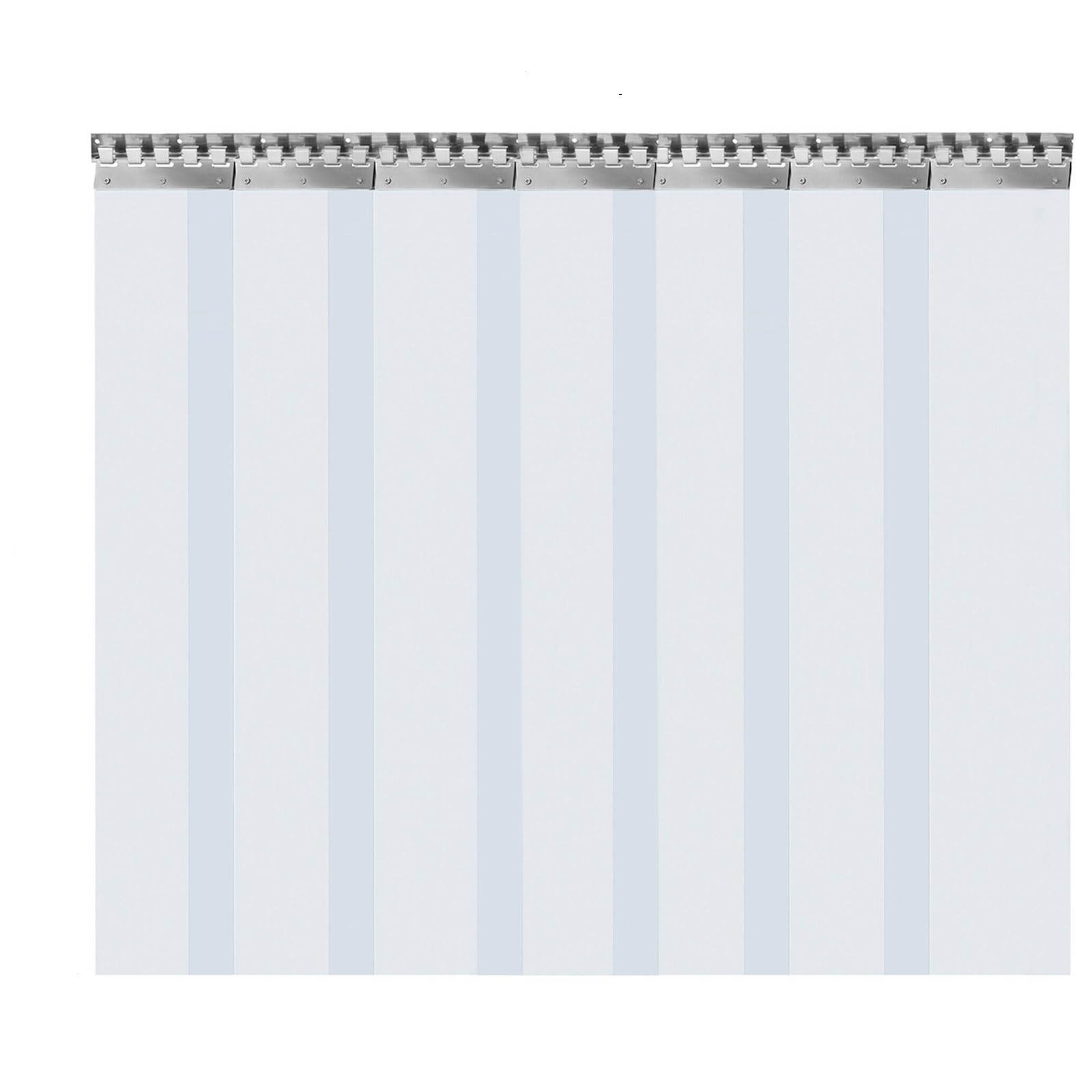 7 tende a lamelle in PVC, trasparenti, per porte pedonali, frigoriferi, frigoriferi (200 x 18 cm)