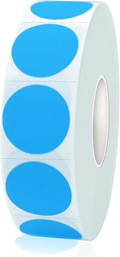 1200 etiquetas redondas de codificación de color de 0.75 pulgadas, calcomanías de venta de garaje, calcomanías de precio de venta de patio en