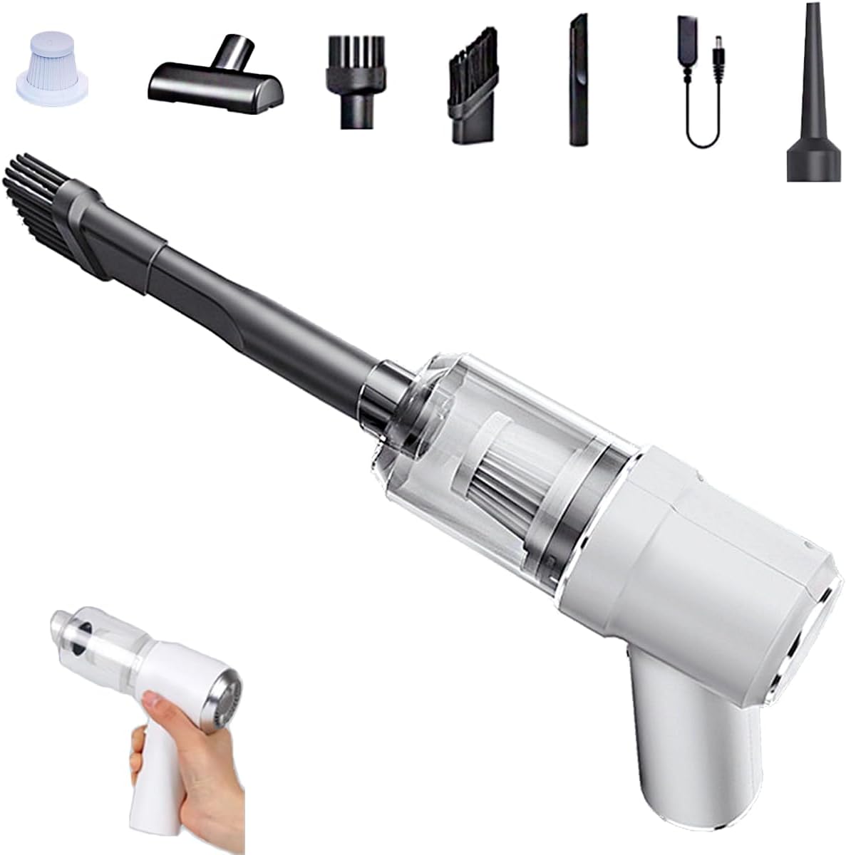 Mini Hand Vacuum Cordless Cleaner, 120W Power Keyboard Cleaner, Mini Vacuum Cordless, Vacuum