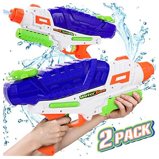 Water Gun for Kids 2 Pack, 2000CC High Capacity Super Squirt Guns 35ft Long Range Water Gun Soaker Powerful Water Pistol for Summer Water Fighting Toy Outdoor Pool Beach Yard Boys Girls Adults