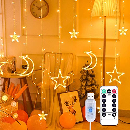 Dan&Dre Rideau Lumineux LED Étoiles Lune Chambre