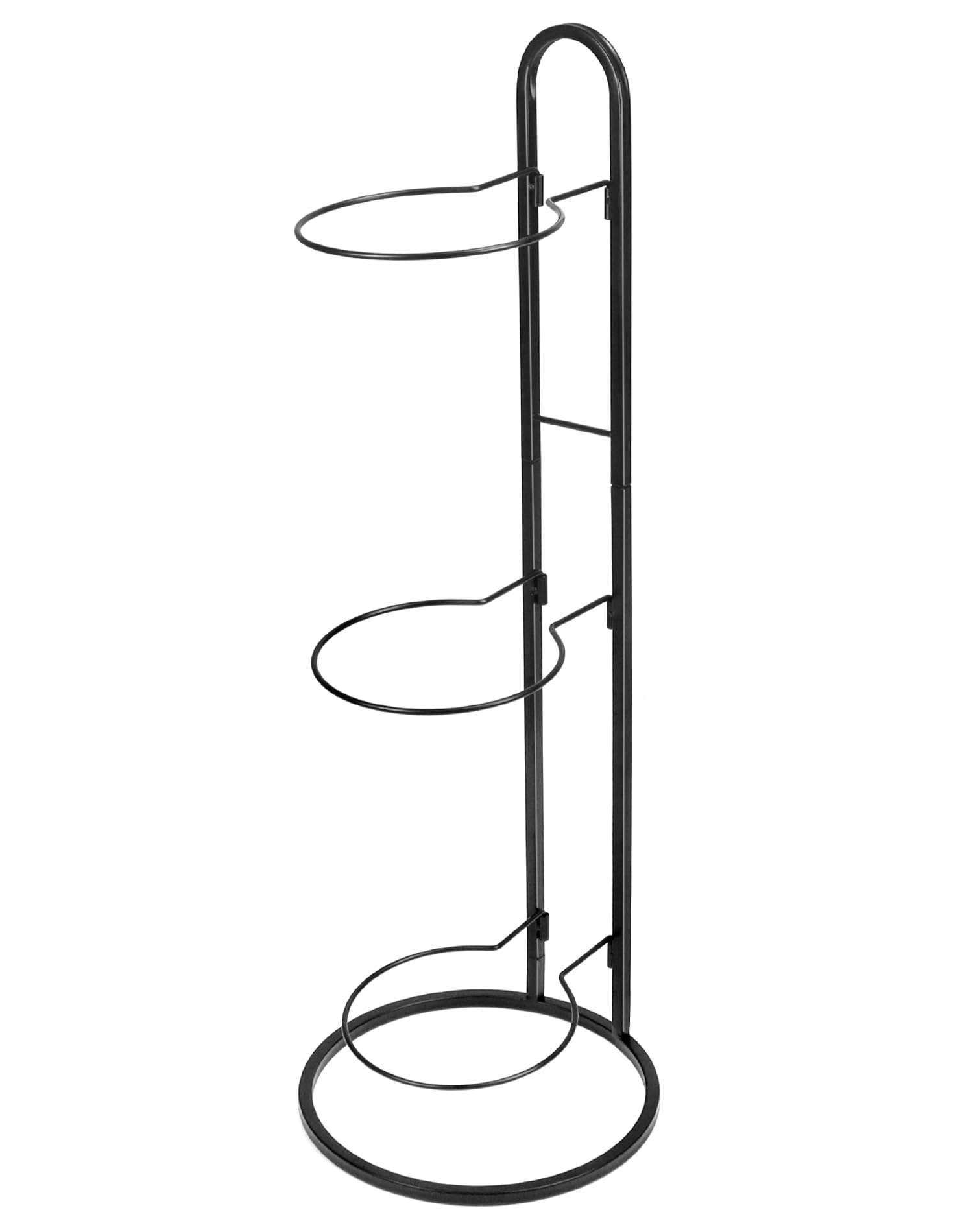 QWORK® 3-lagiger ballständer, Basketball-fußballständer, freistehende ballhalterung, einfacher aufbau