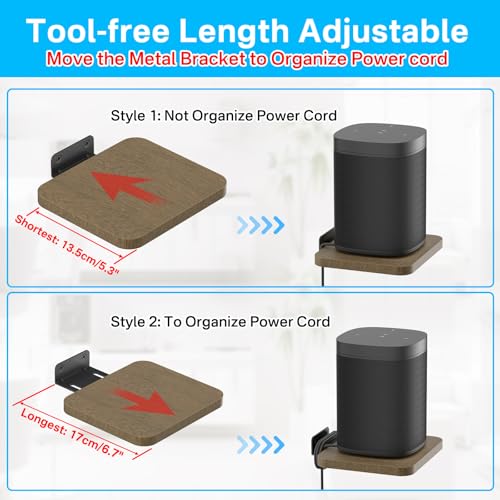 image for Aiweiwa Speaker Wall Mount for Klipsch, Bose Speakers, Adjustable Wall