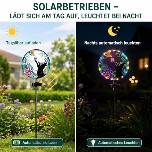 Lampe de chemin chat pour décoration de jardin étanche extérieur - 3