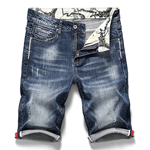 Short jeans slim fit élastique CLSDRZC contre l'inconfort de la chaleur