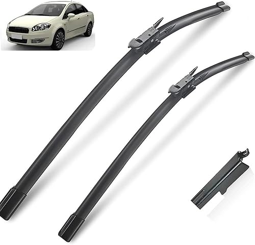 Wiper Front Wiper Blades Compatible with Fiat Linea 2007-2015 Windshield Windscreen Clean Window Car Rain Brushes 26"+15"