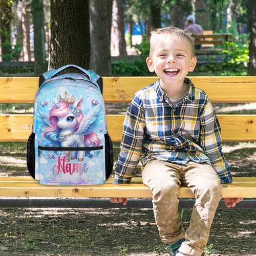 Personalized Backpack for Girls - Unicorn Backpack for Kids - Custom Name Bookbag School Supplies - 17 Inch Cute School Bag for Primary Kindergarten2