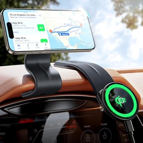 TAZENI for Magsafe Car Mount Charger Magnetic Phone Holder Mount for Car [15W Super Fast Charge] Fit iPhone 15 Wireless Car Charger Mount [Velcro Memory Metal] Fit iPhone 15/14/13/12 Pro Plus Max Cover