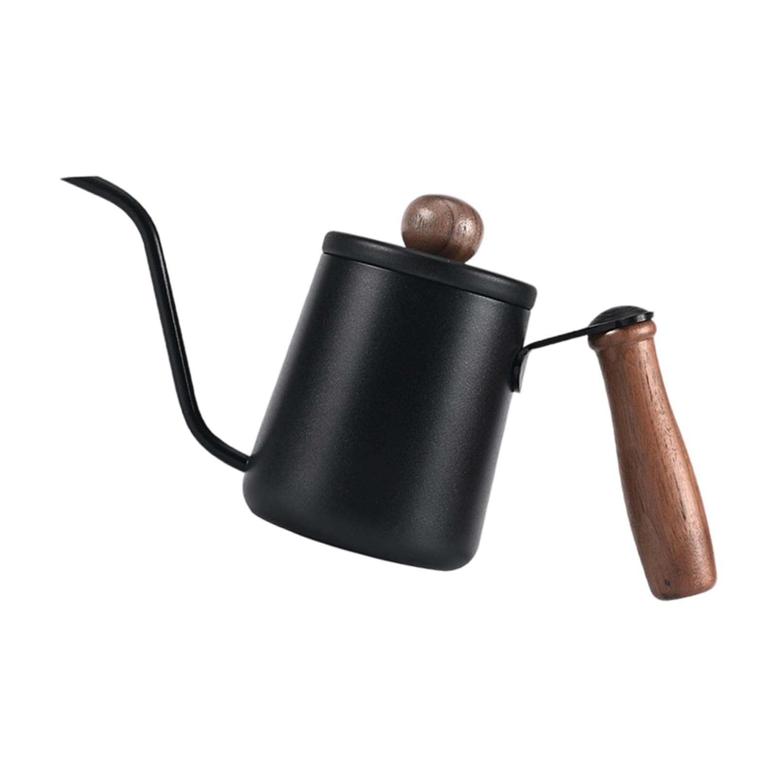 Whoasyst Premium Japanese Stainless Steel Coffee Brewer with Wood Handle 350ml for Pouring Elegant Coffee Maker