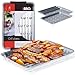 Smart Planet® Juego de 4 bandejas de aluminio para barbacoa, resistente al calor, 24 x 16 x 1,5 cm, accesorios para barbacoa de gas