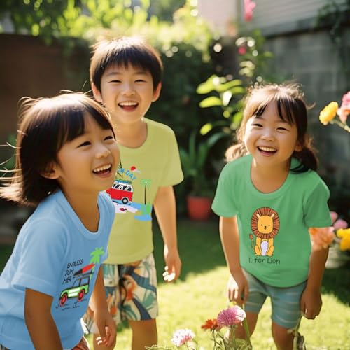 Image of Toddylon Kids T-Shirt Combo Half Sleeve Tshirt Summer Tops Tshirts Boys & Girls Regular Fit T-Shirts Boys Half Sleeves Cotton T-Shirt Summer T Shirt for Boys & Girls Pack