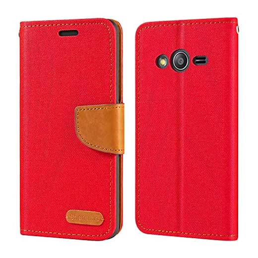 Samsung Galaxy Ace 4 fodral, plånboksfodral i Oxford med mjuk TPU bakskydd magnet flip fodral för Samsung Galaxy Ace 4 LTE G313
