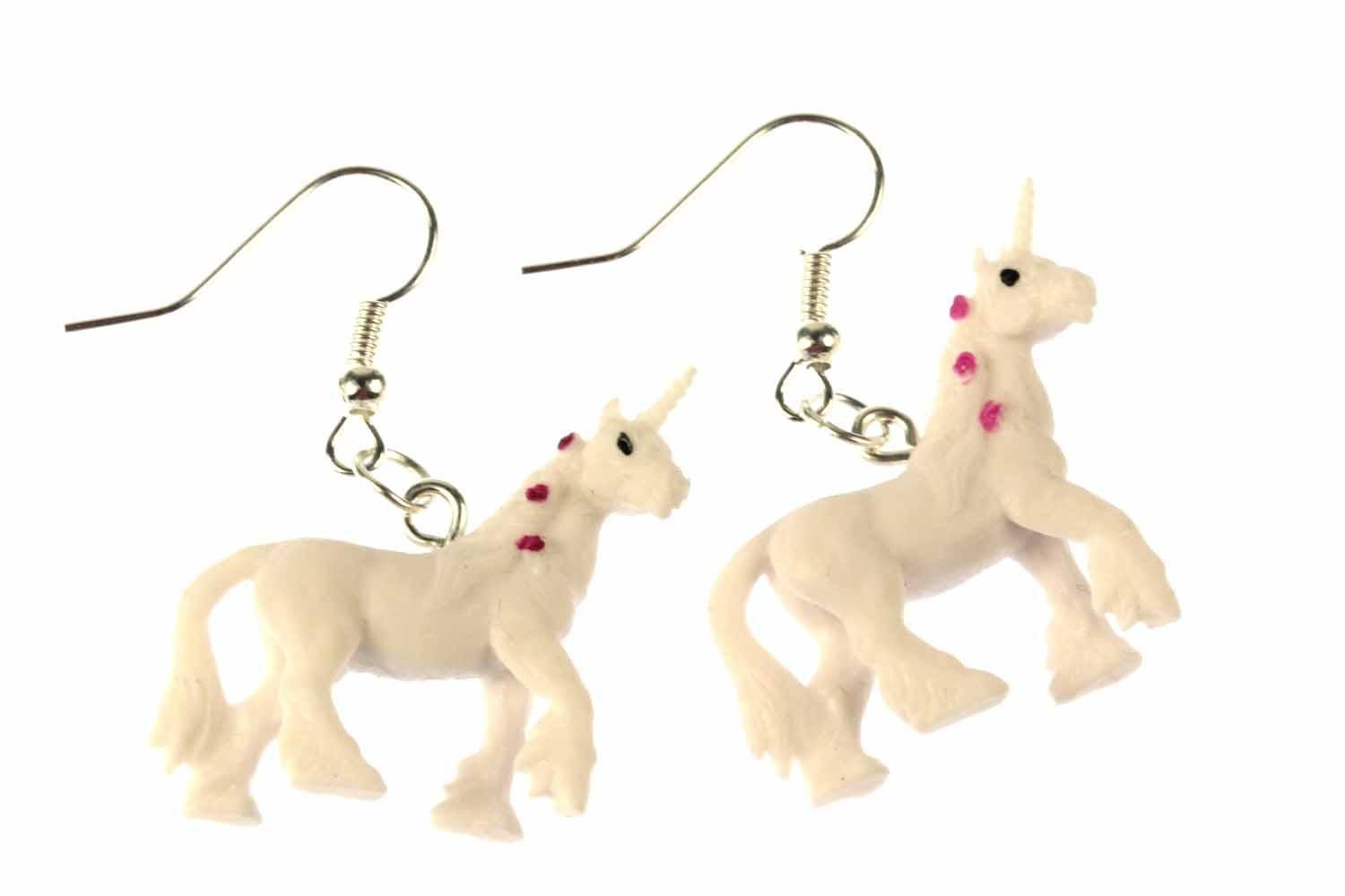 Miniblings Collana a Catena Unicorn 45 Centimetri Fantasy Pony Cavallo Unicorno Gomma Bianca