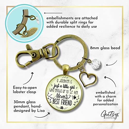 Gutsy Goodness Mother Daughter Keychain Friendship Saying Womens Handmade Keepsake Jewelry thumb #5