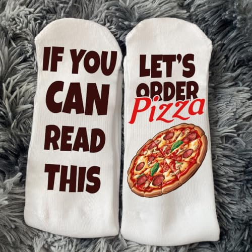 Bring Me Pizza Novelty Crew Socks - Funny Pizza Lover Gift for Men and Women3
