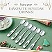 Spode Christmas Tree Teaspoons – Set of 6, Holiday Silverware for Desserts & Beverages, Stainless Steel Flatware with Porcelain Handles, 6-Inch Festive Dessert Spoons, Gift-Boxed
