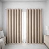 Cortina Oxford 3,00m x 2,00m para Sala e Quarto –Tecido Grosso Corta Luz, Elegante e Moderna (Avelã)