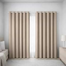 Cortina Oxford 3,00m x 2,00m para Sala e Quarto –Tecido Grosso Corta Luz, Elegante e Moderna (Avelã)