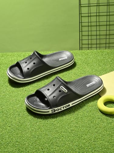 Image of Men's EVA Slide Slippers | Lightweight Comfort Bathroom & Casual Slides | Anti-Skid Soft Cushioned Slip-On Slippers for Indoor & Outdoor Use