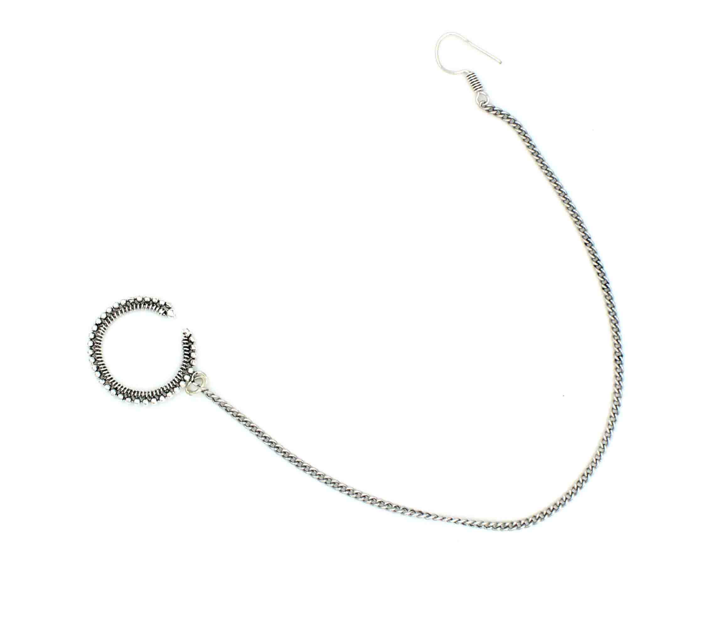 GURJARI JEWELLERS oxidised press Nath with Attached chain for girls and women NP48 small (B0BC1MK7ZQ) Amazon Price History, Amazon Price Tracker