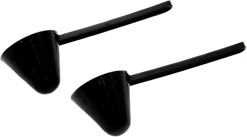 Chef Craft Classic Plastic Coffee Scoop, juego de 2 piezas de 1 onza, color negro