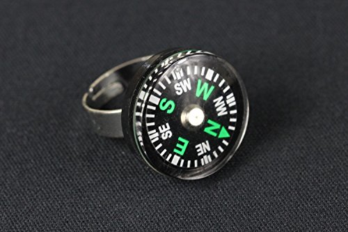 Anillo brújula portátil para campamento miniatura 2
