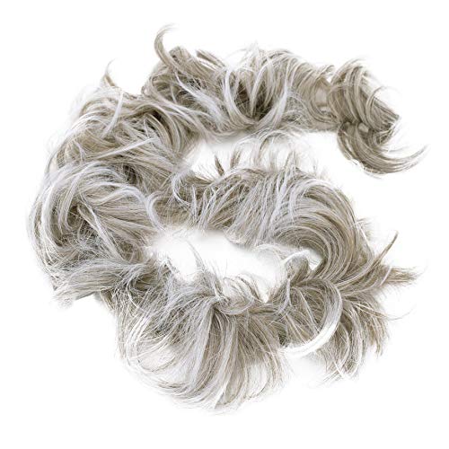 Caisha By Prettyshop Xxl Hairpiece Scrunchy Updo Bridal Hairstyle Voluminous Curly Messy Bun Gray Mix Hw31 #TOP1