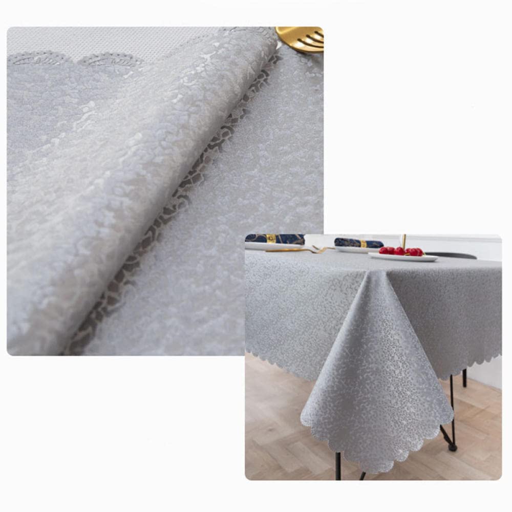 Tischdecke Tischtuch Pflegeleichte Tischwäsche PVC Anti Heiß Tischläufer Eckig Viele Größe Farbe Wählbar Farbe A Kreisdurchmesser 140cm