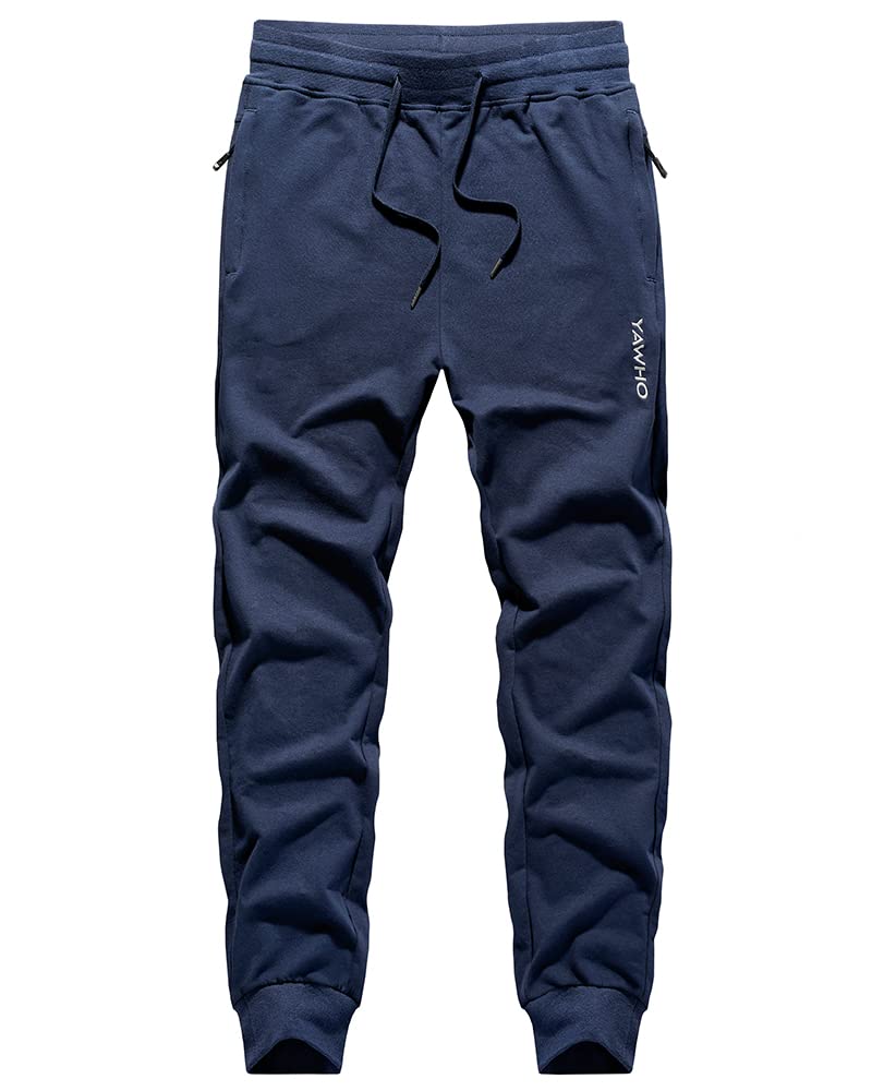 Men's Joggers Sweatpants Slim Fit  Tracksuit   Bottoms  Sport Trousers Athletic Pants for Jogging,Workout,Gym,Running,Training with Zip Pockets