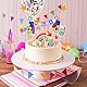 iZoeL Tortendeko Einschulung Schulkind Girlande Schulanfang Kuchendeko Zuckertüte Kuchen Deko ABC 123 Ballon Tortenaufsätze Torten Cupcake Muffin Topper für Junge Mädchen (Bunt Schulkind)