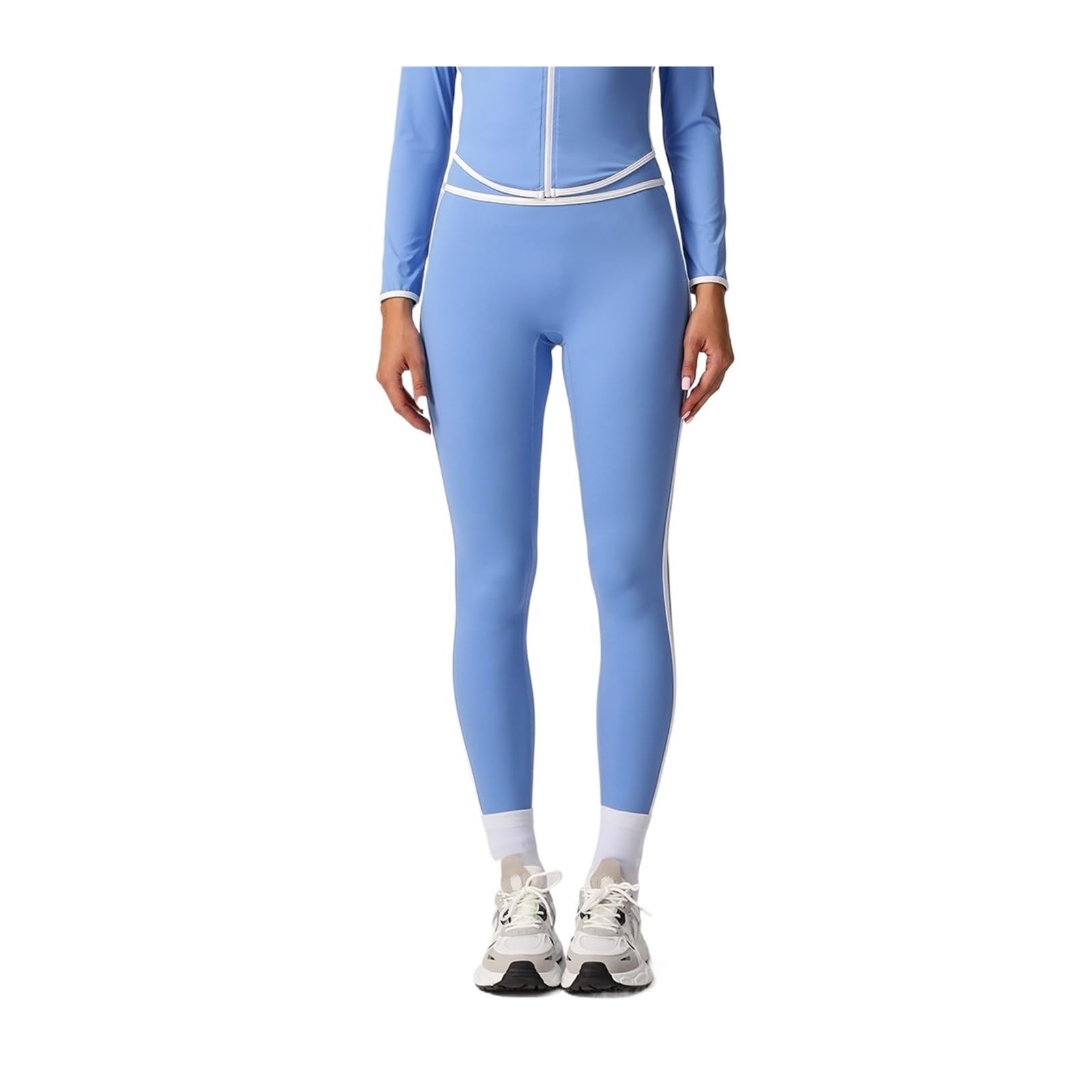 Legging long femme taille haute bleu pour en finir avec les fesses plates